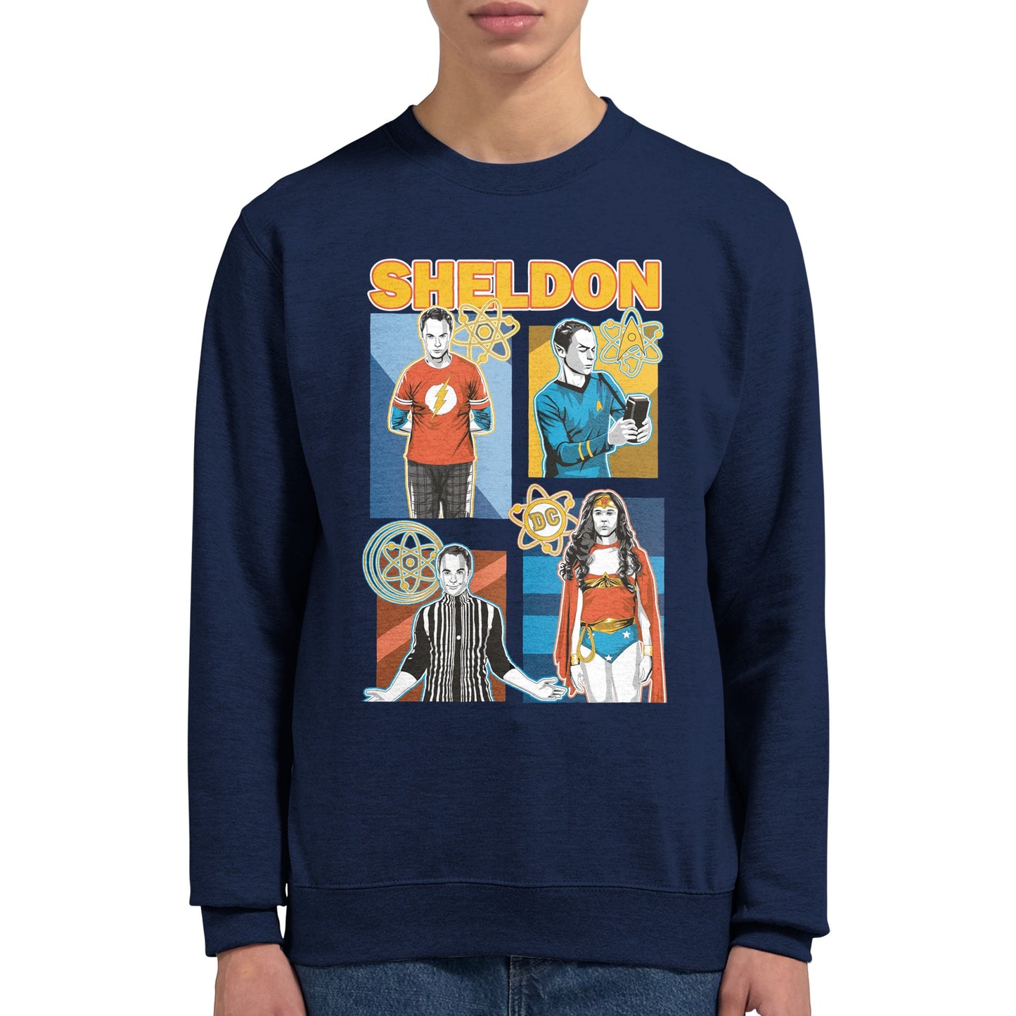 Navy Sweatshirt model Sheldon Cooper The Big Bang Theory