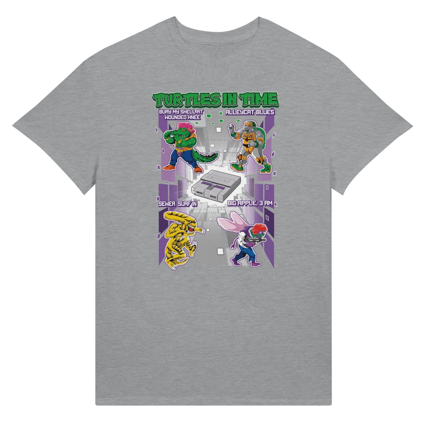 Teenage Mutant Ninja Turtles game t-shirt grey