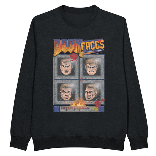 Doom faces game black sweatshirt