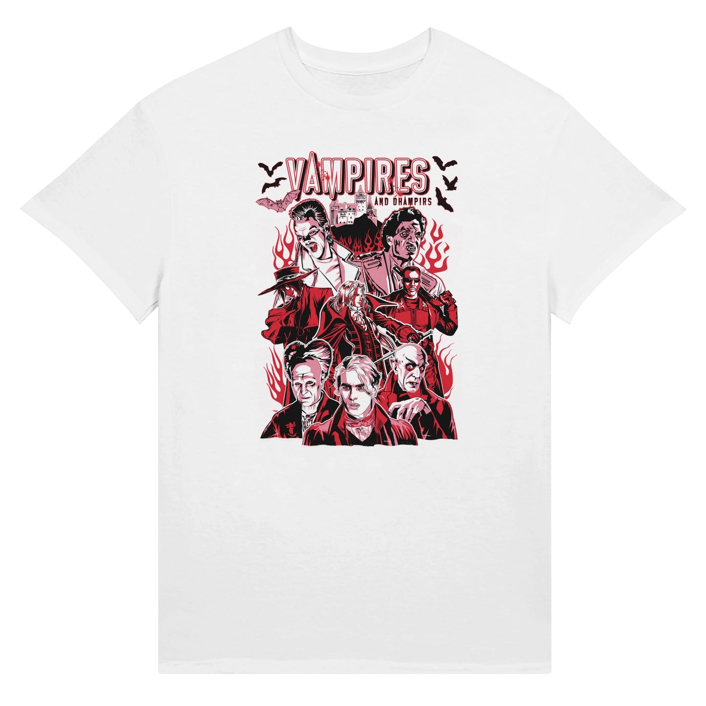 Vampires and Dhampirs' white t-shirt
