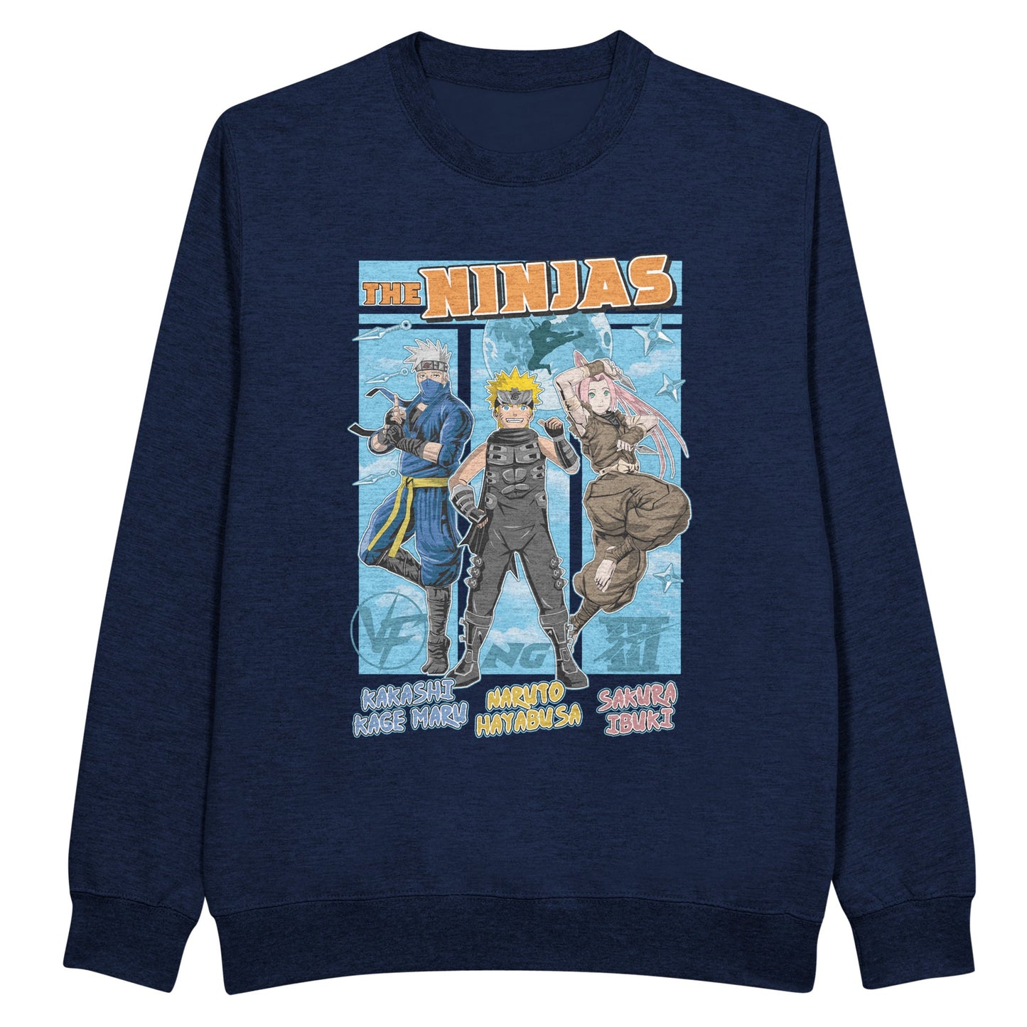 The ninjas Navy sweatshirt Naruto Kakashi and Sakura