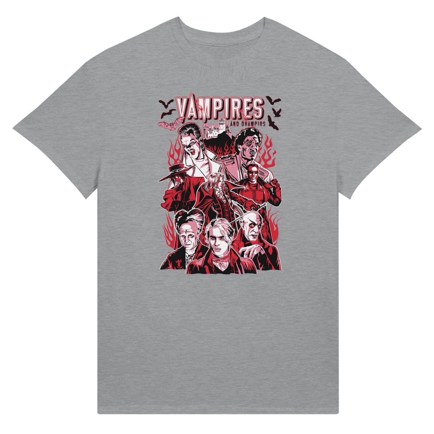Vampires and Dhampirs' grey t-shirt