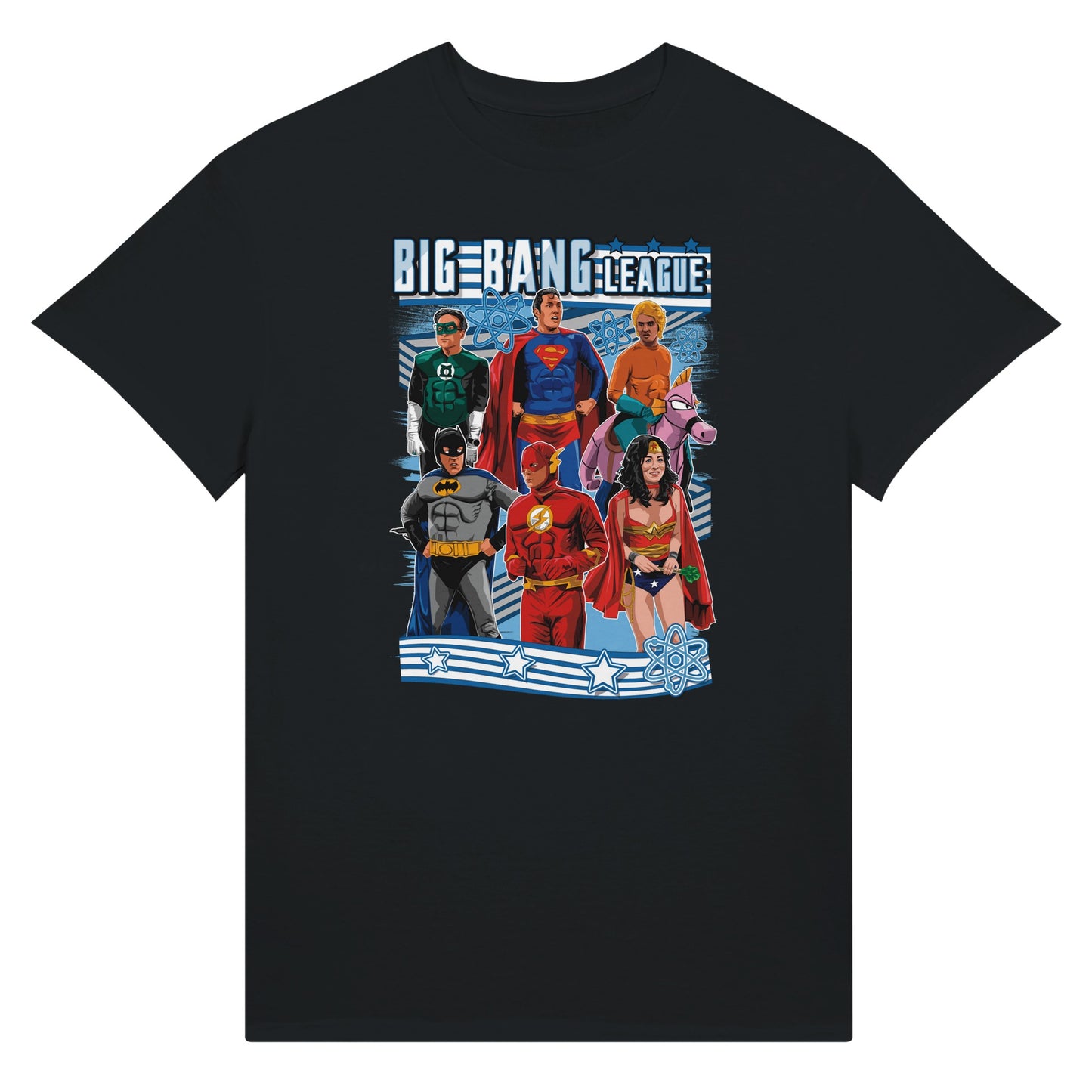 The Big Bang League of Justice black t-shirt