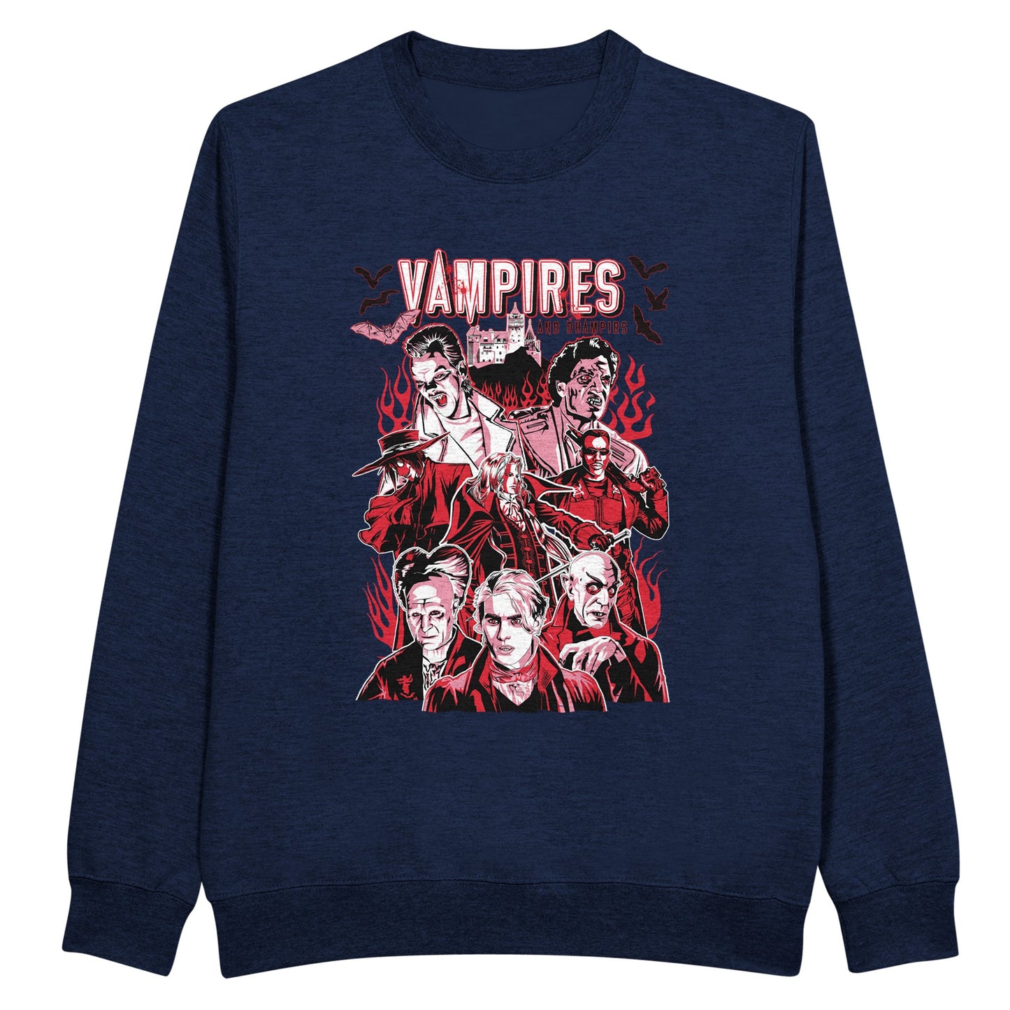 Navy sweatshirt Vampires Dampirs