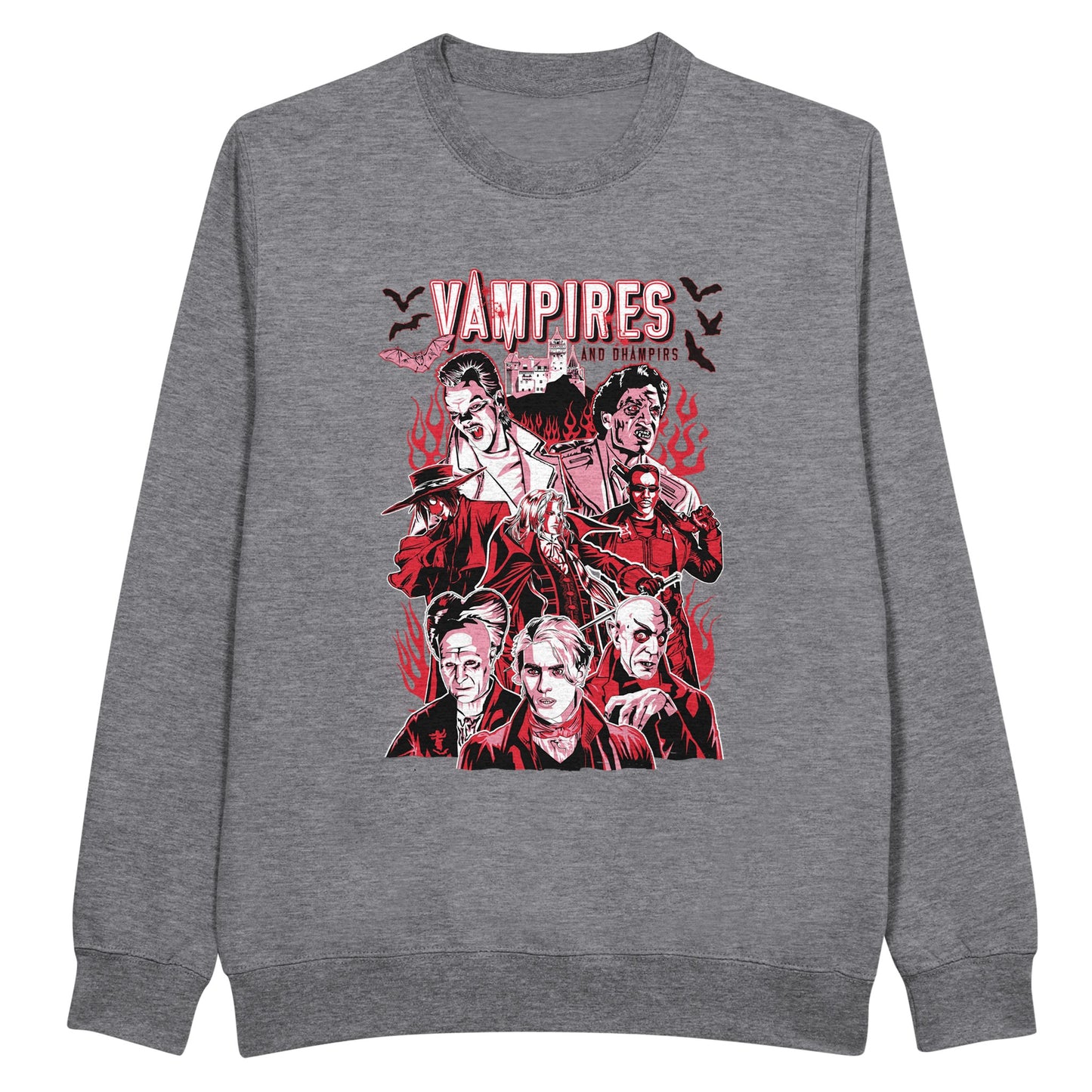 Grey sweatshirt Vampires Dampirs
