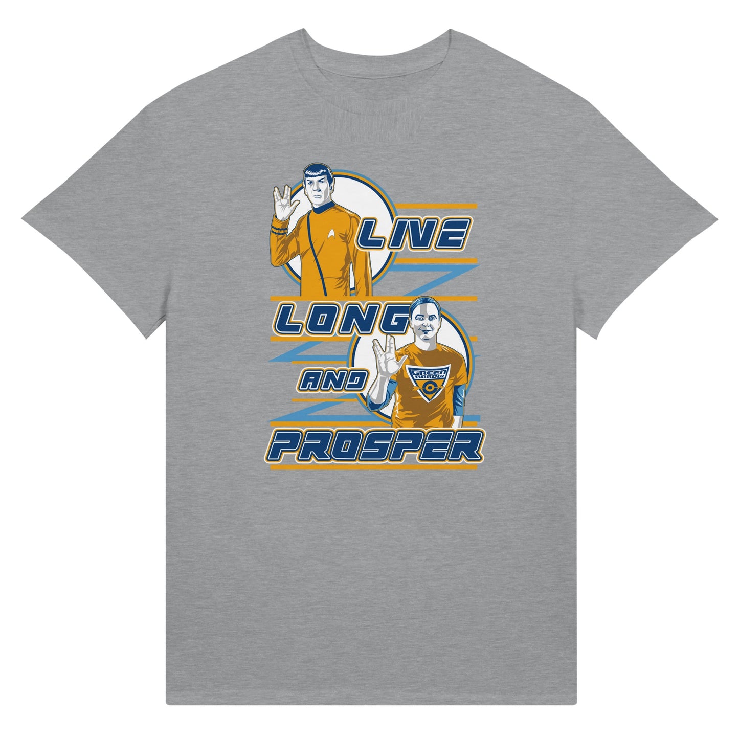 Spock and Sheldon grey t-shirt