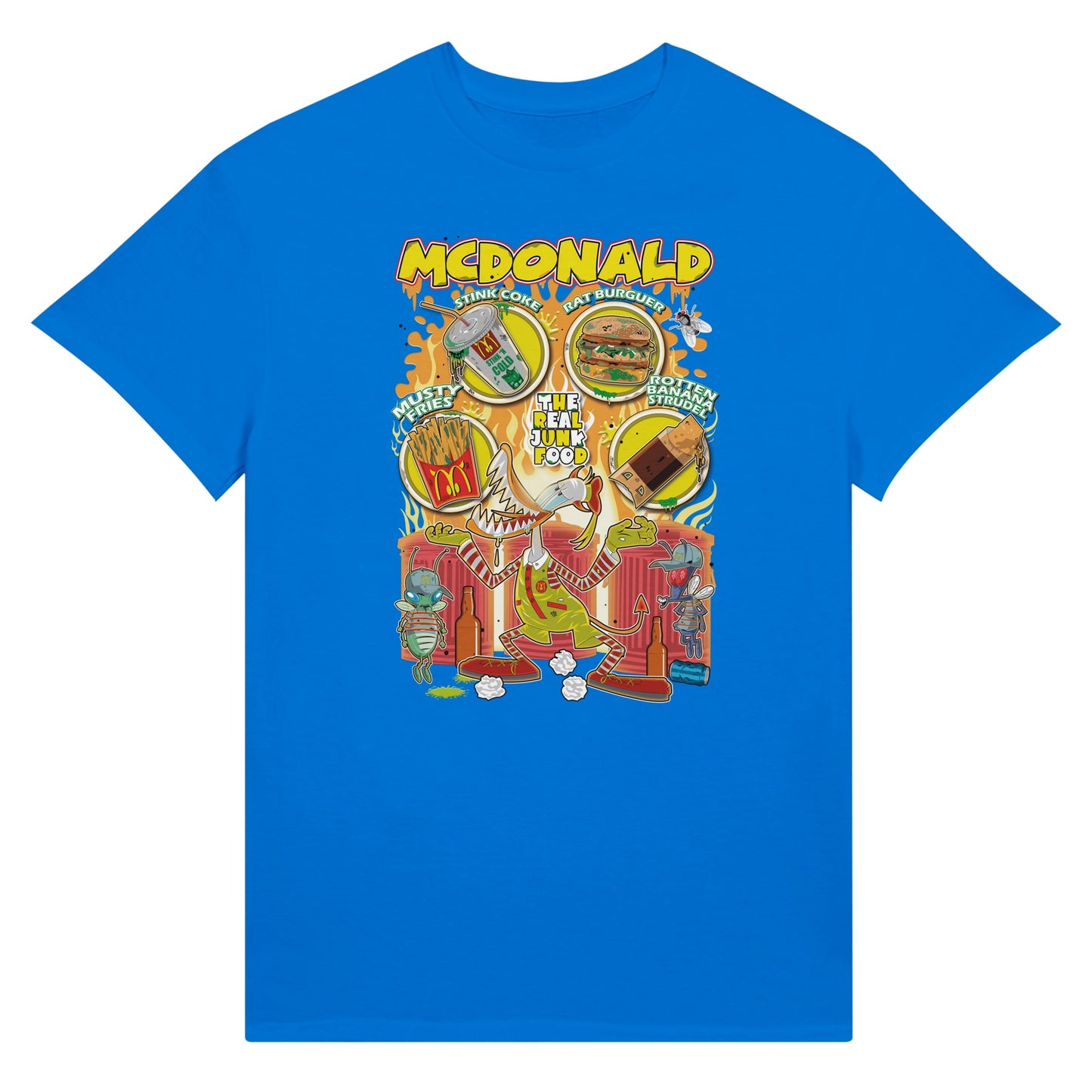 McDonalds trash version T-Shirt blue
