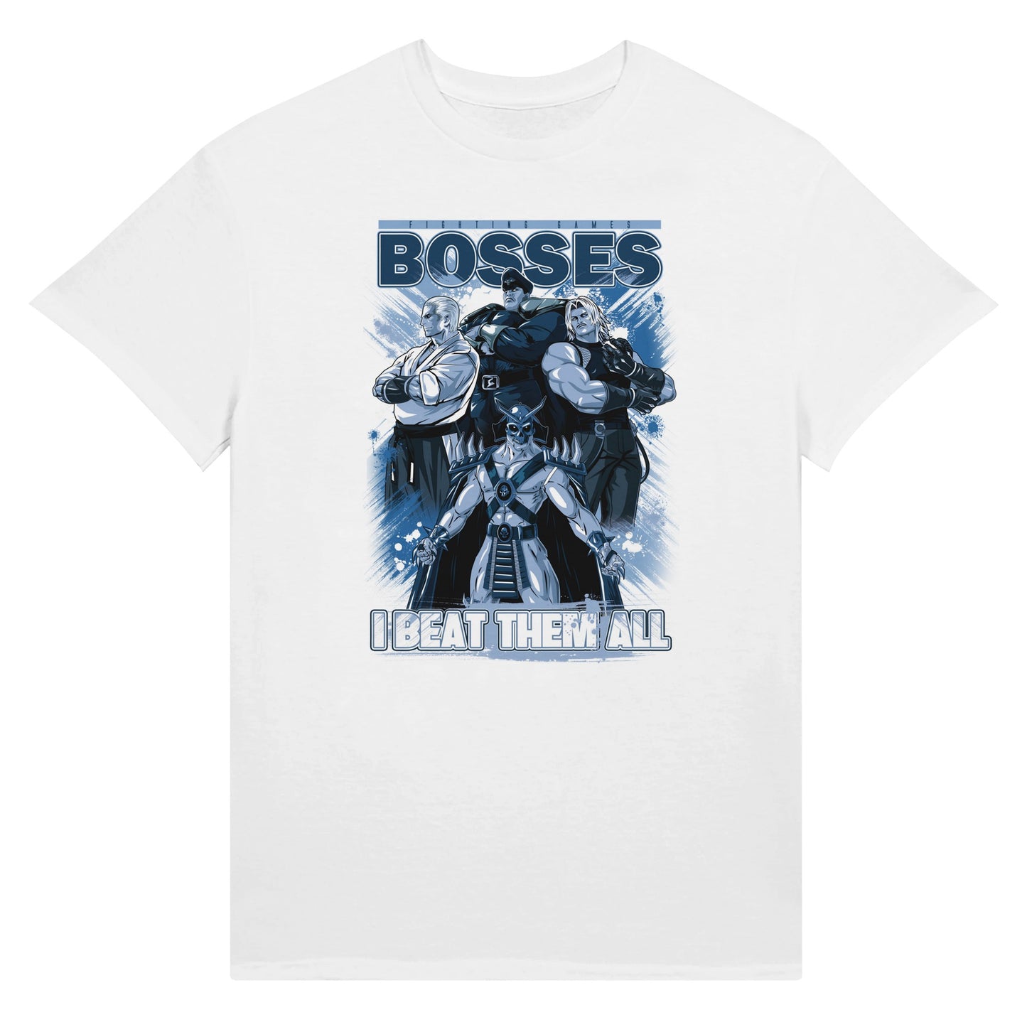 Fighting game bosses t-shirt white