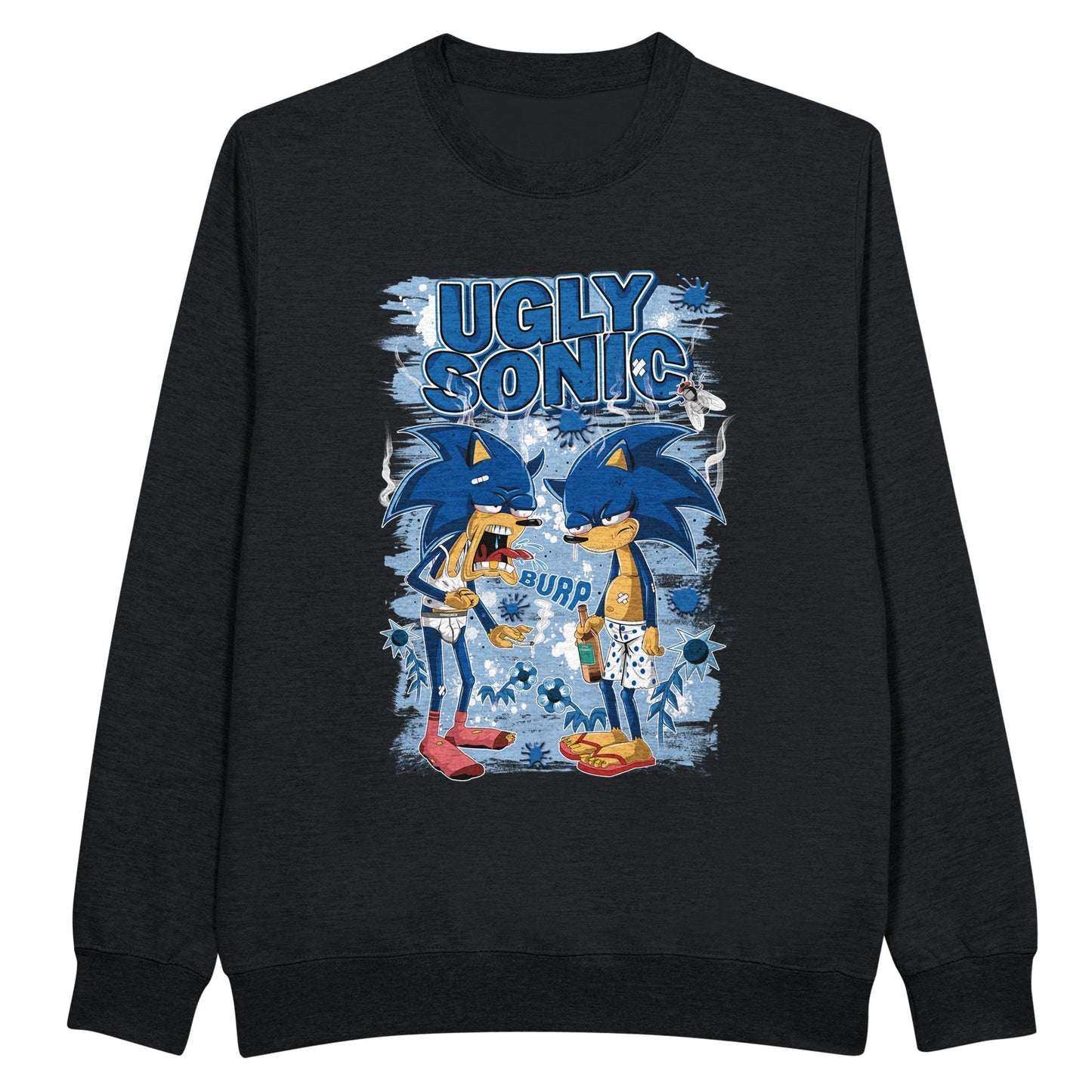 Ugly Sonic black1 sweatshirt