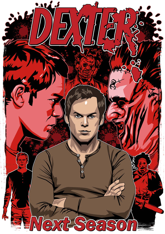 Dexter x LeatherFace Ultra Cotton T-shirt | UnrealGeeks