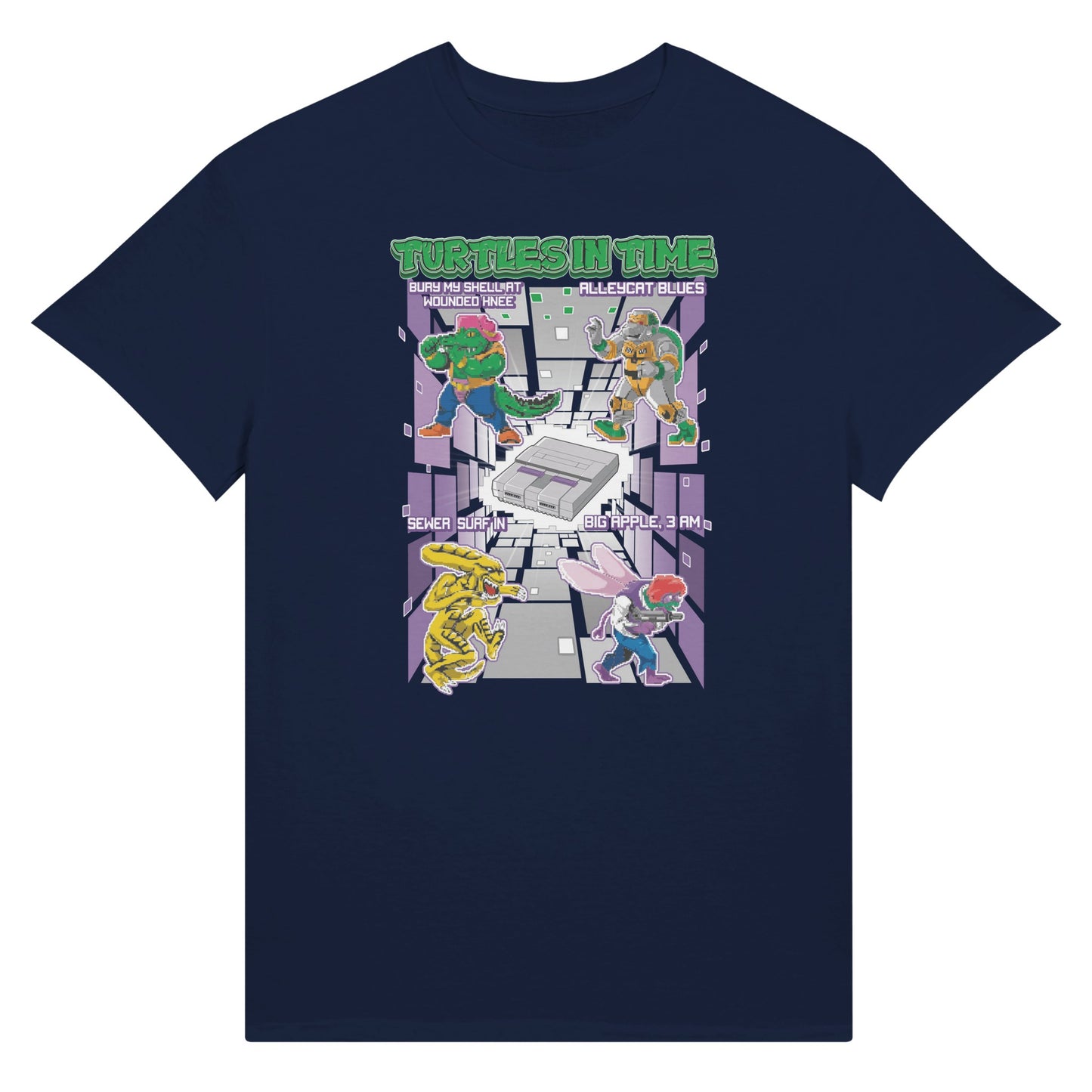 Teenage Mutant Ninja Turtles game t-shirt navy
