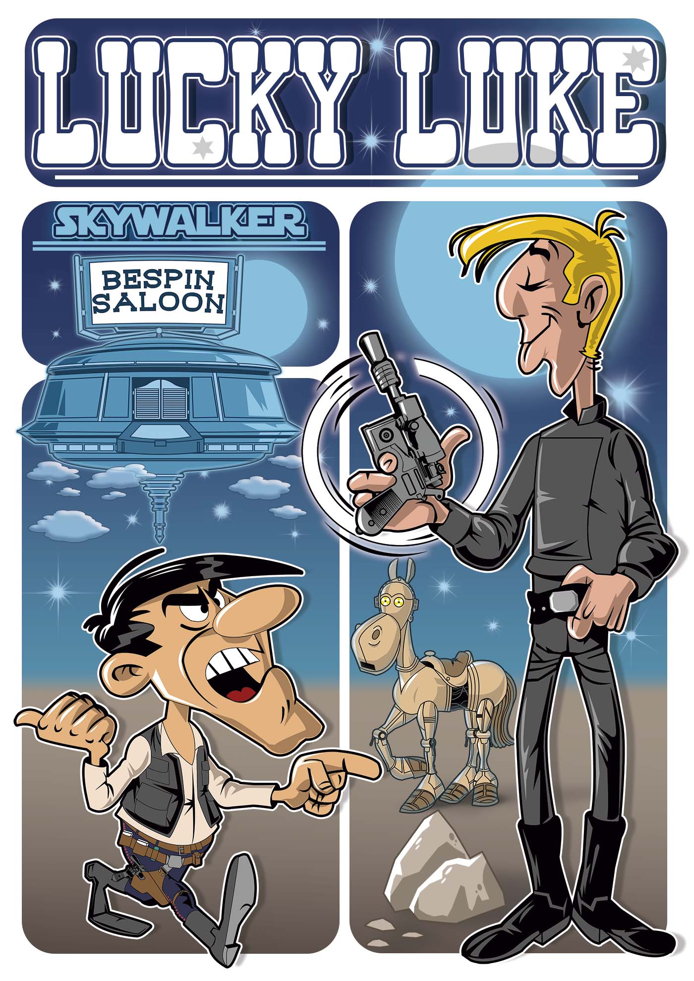 Lucky Luke (Skywalker) Ultra Cotton T-shirt | UnrealGeeks