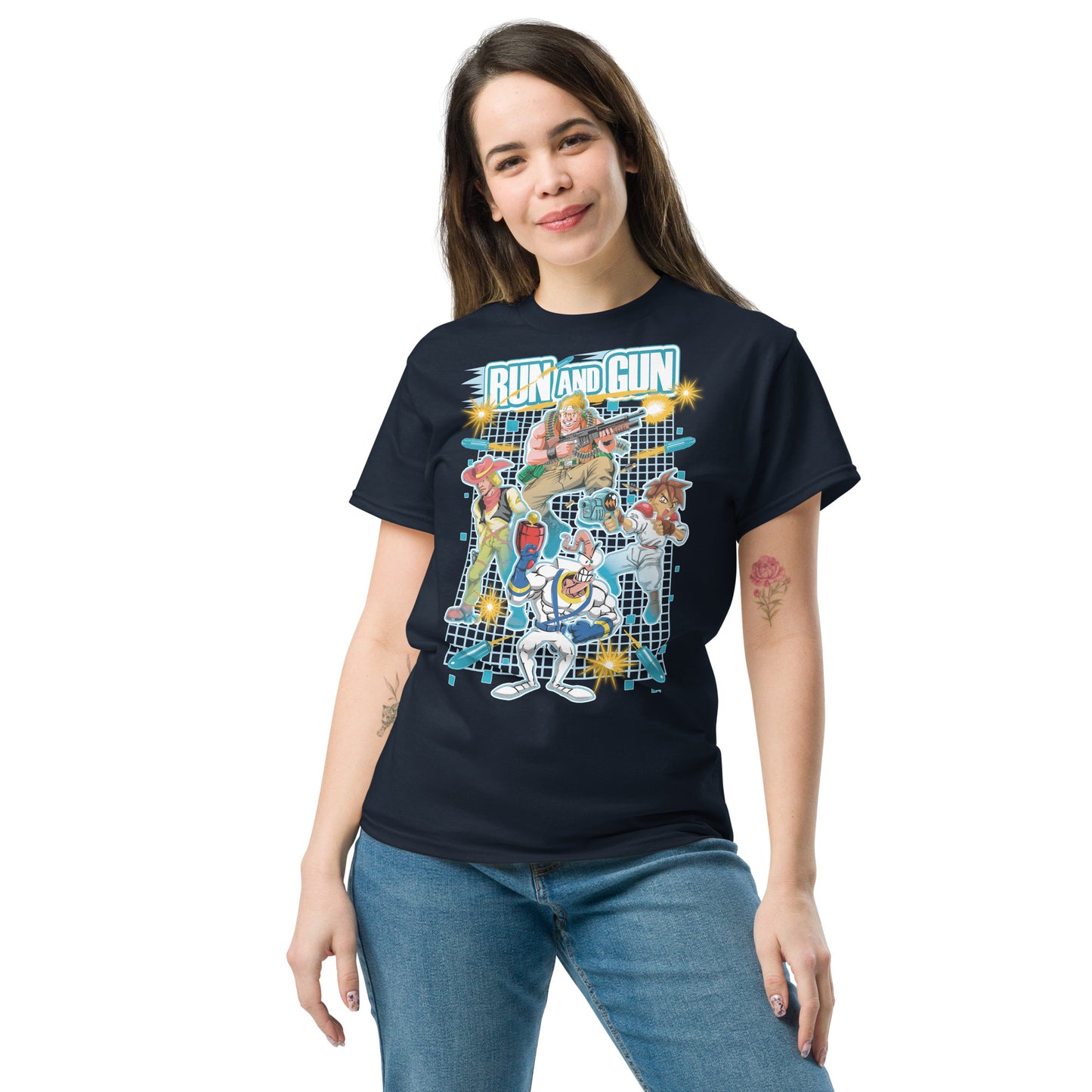 Camisetas de algodón ultra suave de Run 'n Gun Games | UnrealGeeks