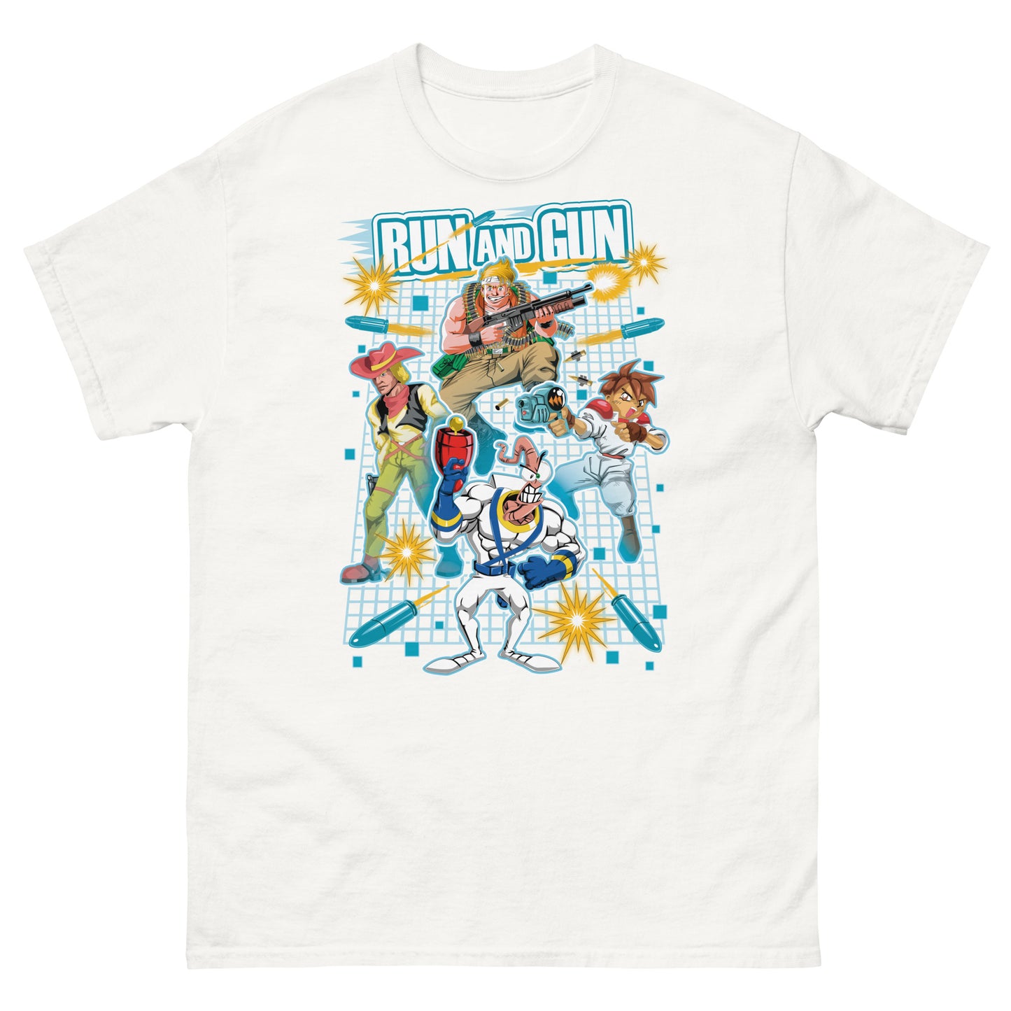 Camisetas de algodón ultra suave de Run 'n Gun Games | UnrealGeeks