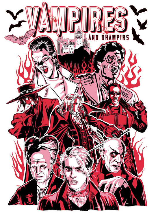 Vampires and Dhampirs' t-shirt