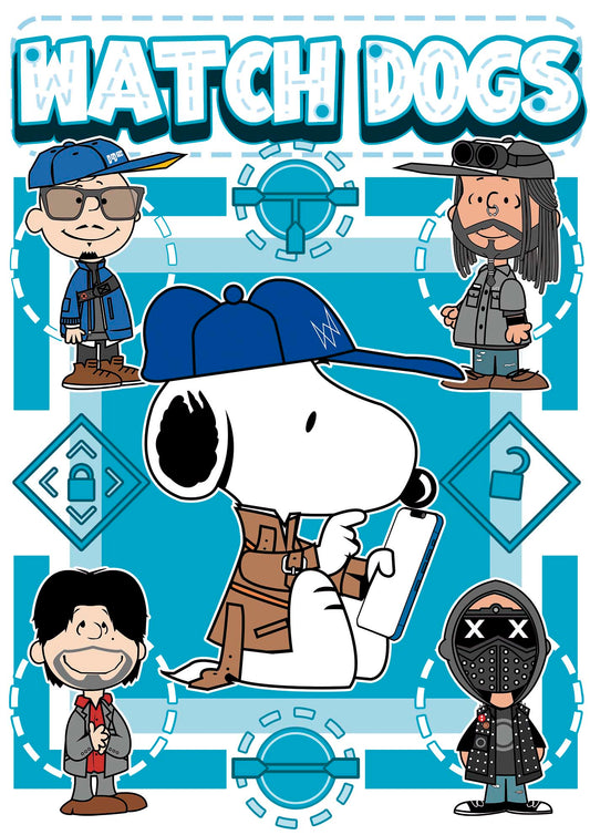 Watch Dogs (Snoopy style) - Ultra Cotton T-shirt | UnrealGeeks