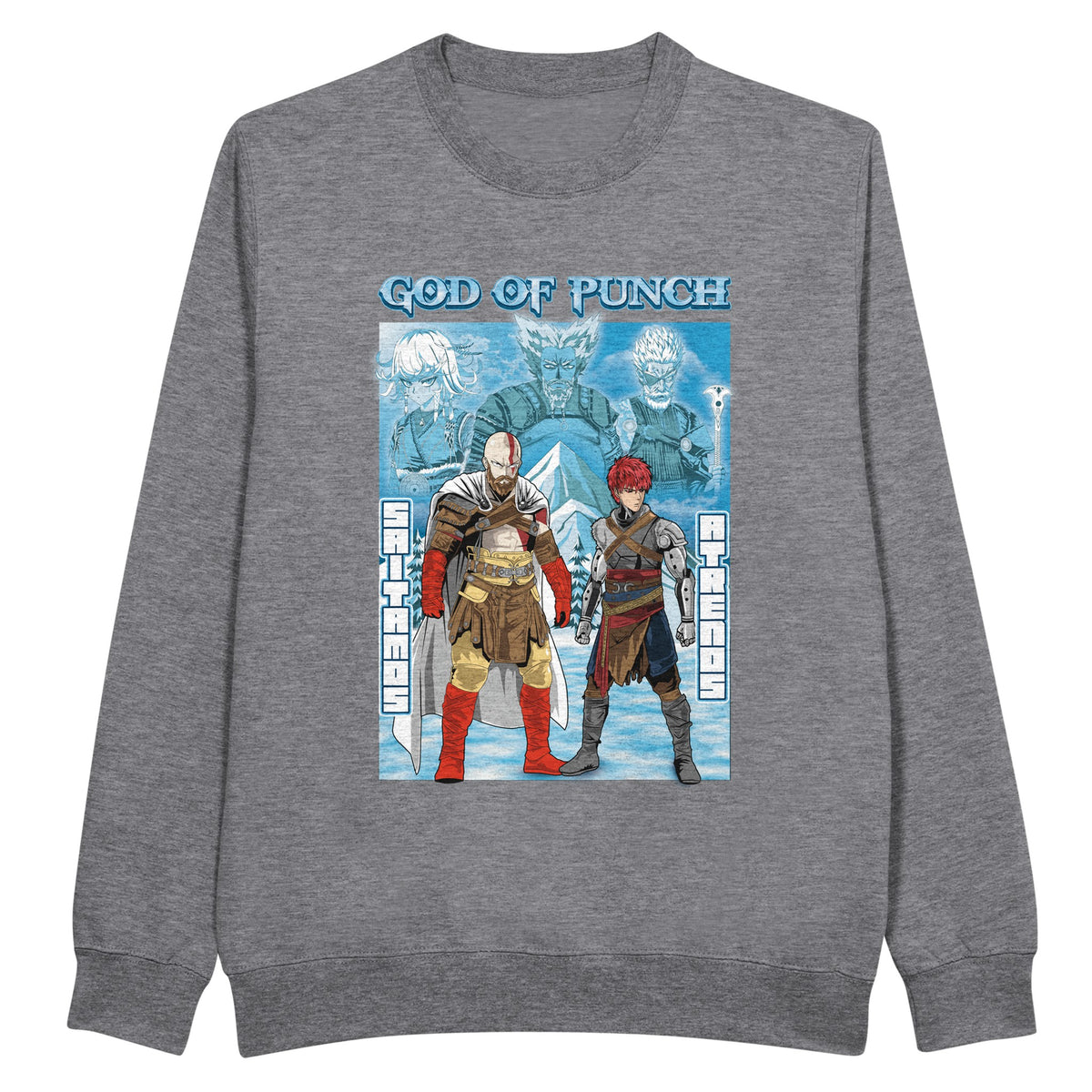 God of War Ragnarök (One-Punch Man) - Premium Sweatshirt | UnrealGeeks - UnrealGeeks