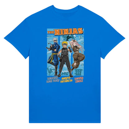 The ninjas anime blue t-shirt Naruto Kakashi and Sakura 