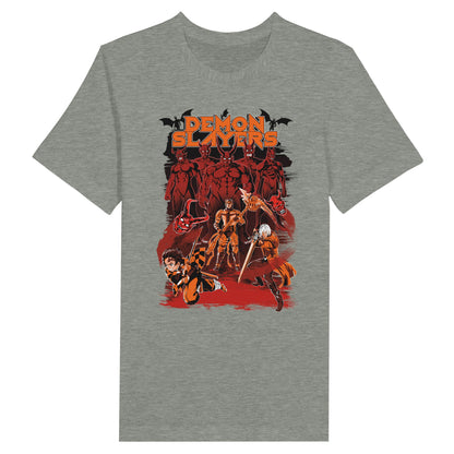 Ash t-shirt with Demon Slayer anime, Devil May Cry and Dante's inferno games