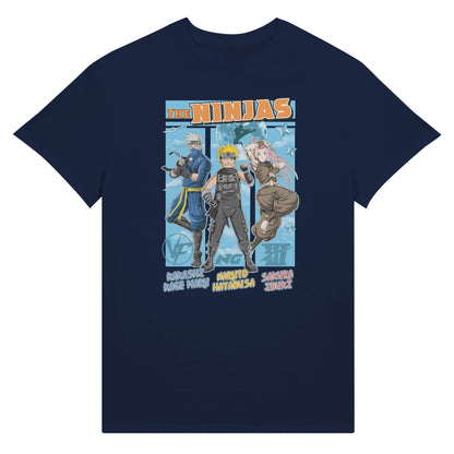 The ninjas anime navy t-shirt Naruto Kakashi and Sakura 