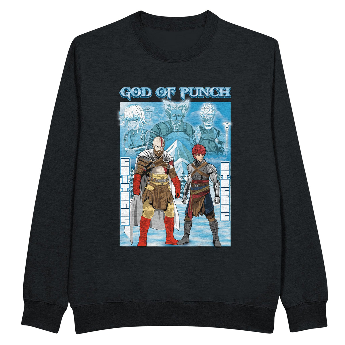 God of War Ragnarök (One-Punch Man) - Premium Sweatshirt | UnrealGeeks - UnrealGeeks