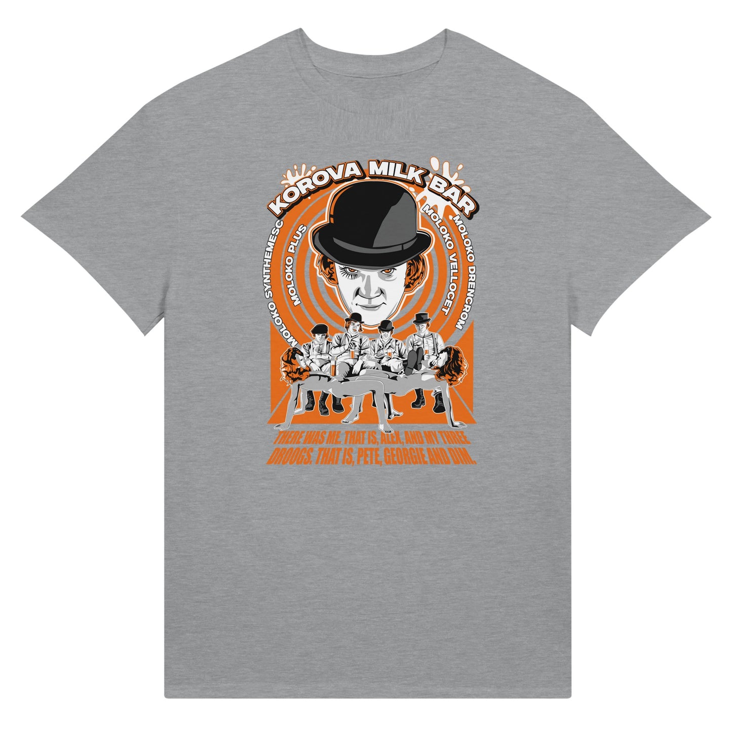 A clockwork orange grey t-shirt