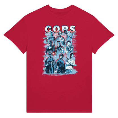 Red T-shirt with Greatest cops from the movies