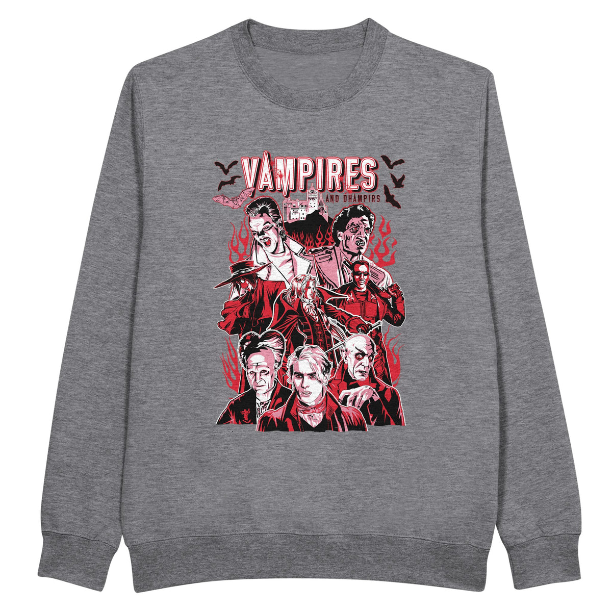Grey sweatshirt Vampires Dampirs