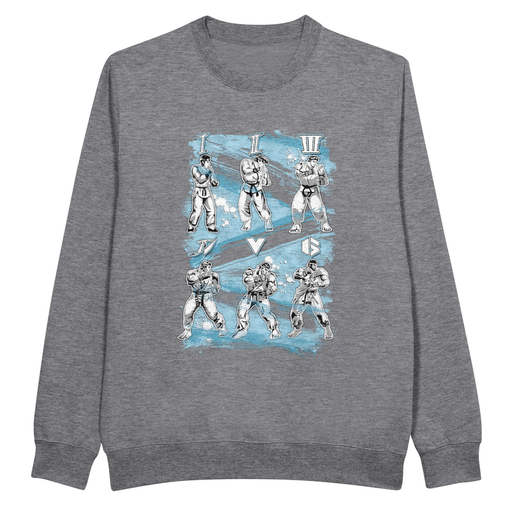 Silver Sweatshirt Ryu Street Fighter