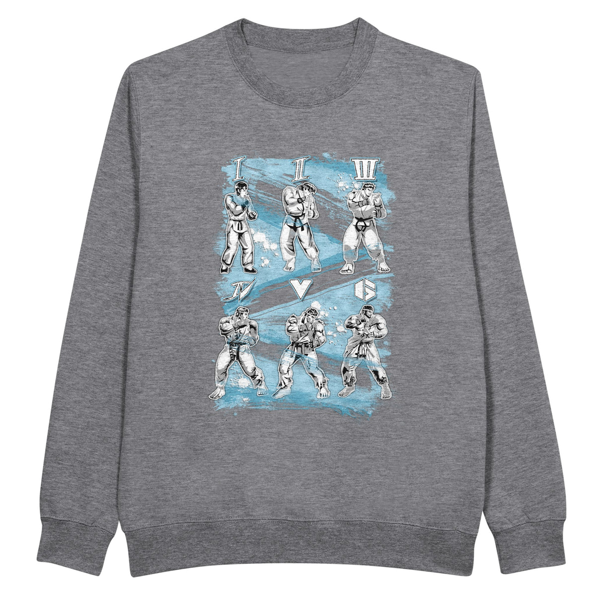 Silver Sweatshirt Ryu Street Fighter
