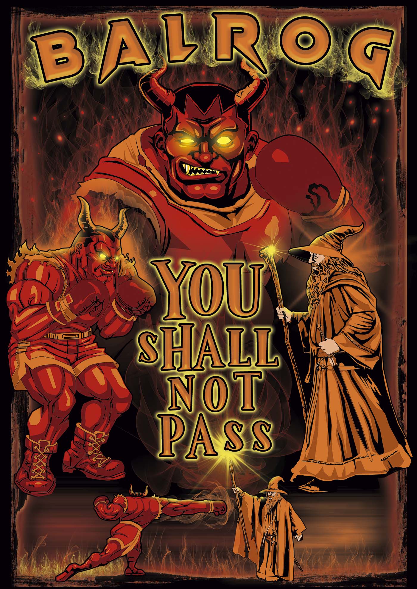 Balrog x Gandalf - Premium Sweatshirt | UnrealGeeks - UnrealGeeks