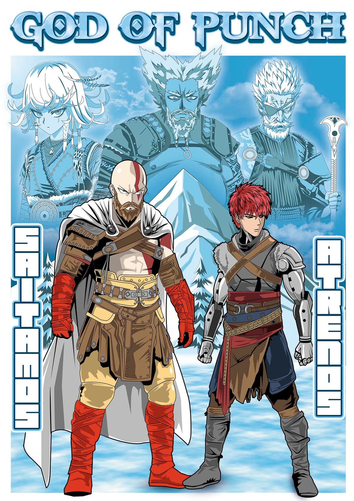 God of War Ragnarök (One-Punch Man) - Ultra Cotton T-shirt | UnrealGeeks - UnrealGeeks