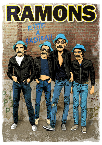 Don Ramon (El chavo del 8) and Ramones band album cover