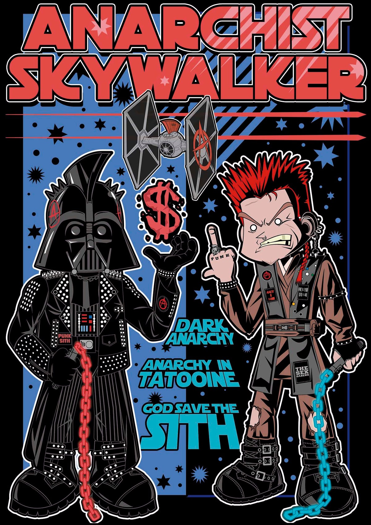 Anakin Skywalker / Vader Punk - Premium Sweatshirt | UnrealGeeks - UnrealGeeks