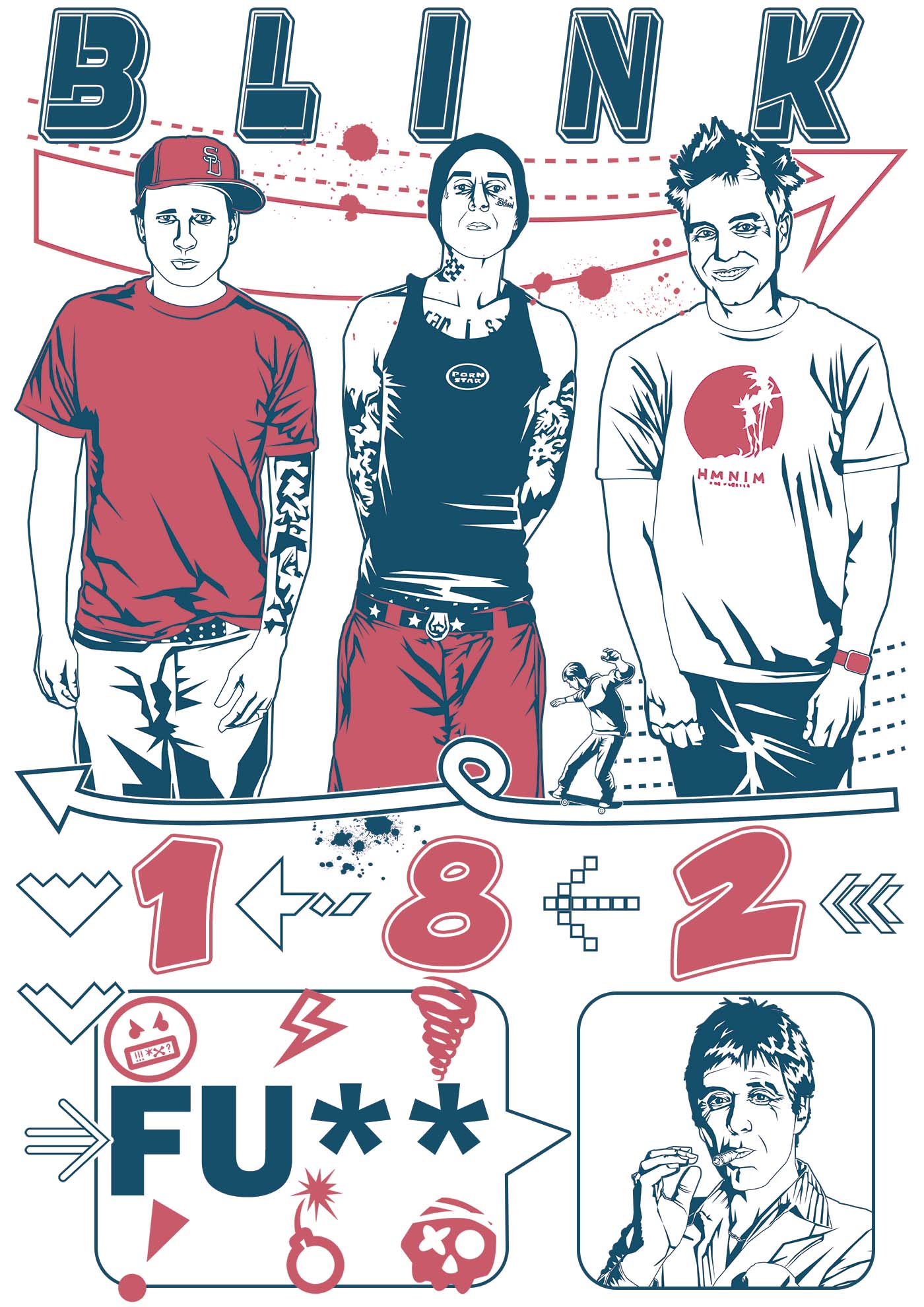 Blink182 - Premium Sweatshirt | UnrealGeeks - UnrealGeeks