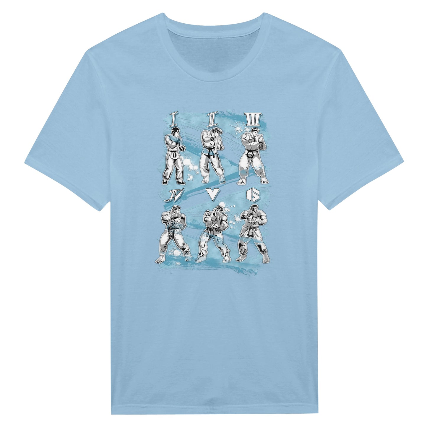 Light blue T-Shirt StreetFighter game Ryu 