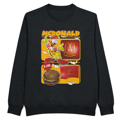 McDonalds Donald duck black sweatshirt