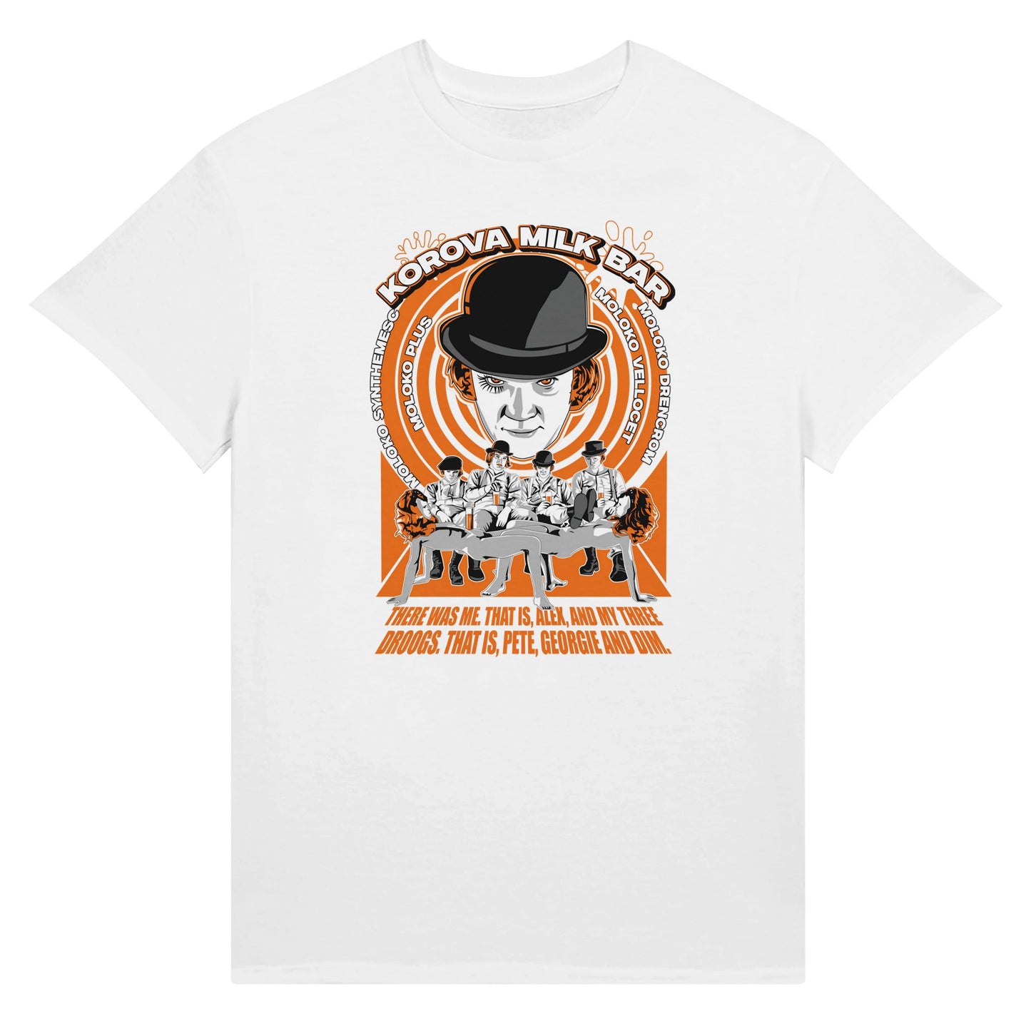 A clockwork orange white t-shirt