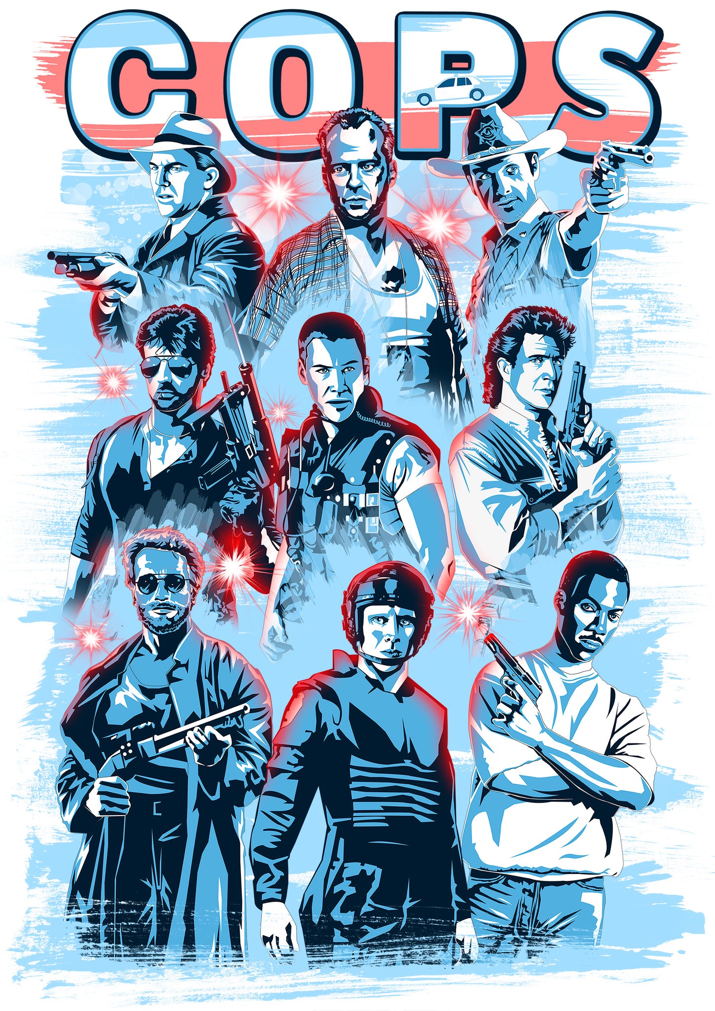 T-shirt with Greatest cops from the movies