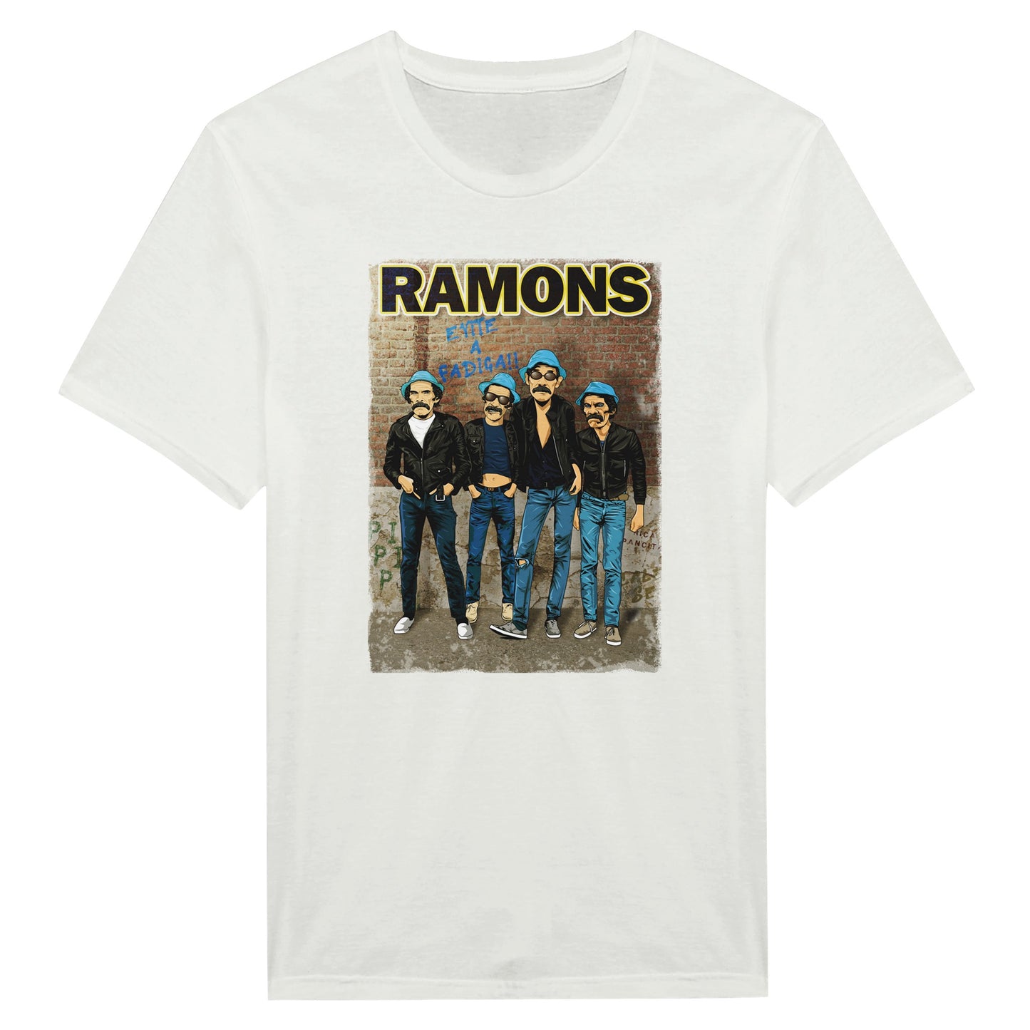 White Dom Ramon (El chavo del 8) and Ramones band album cover