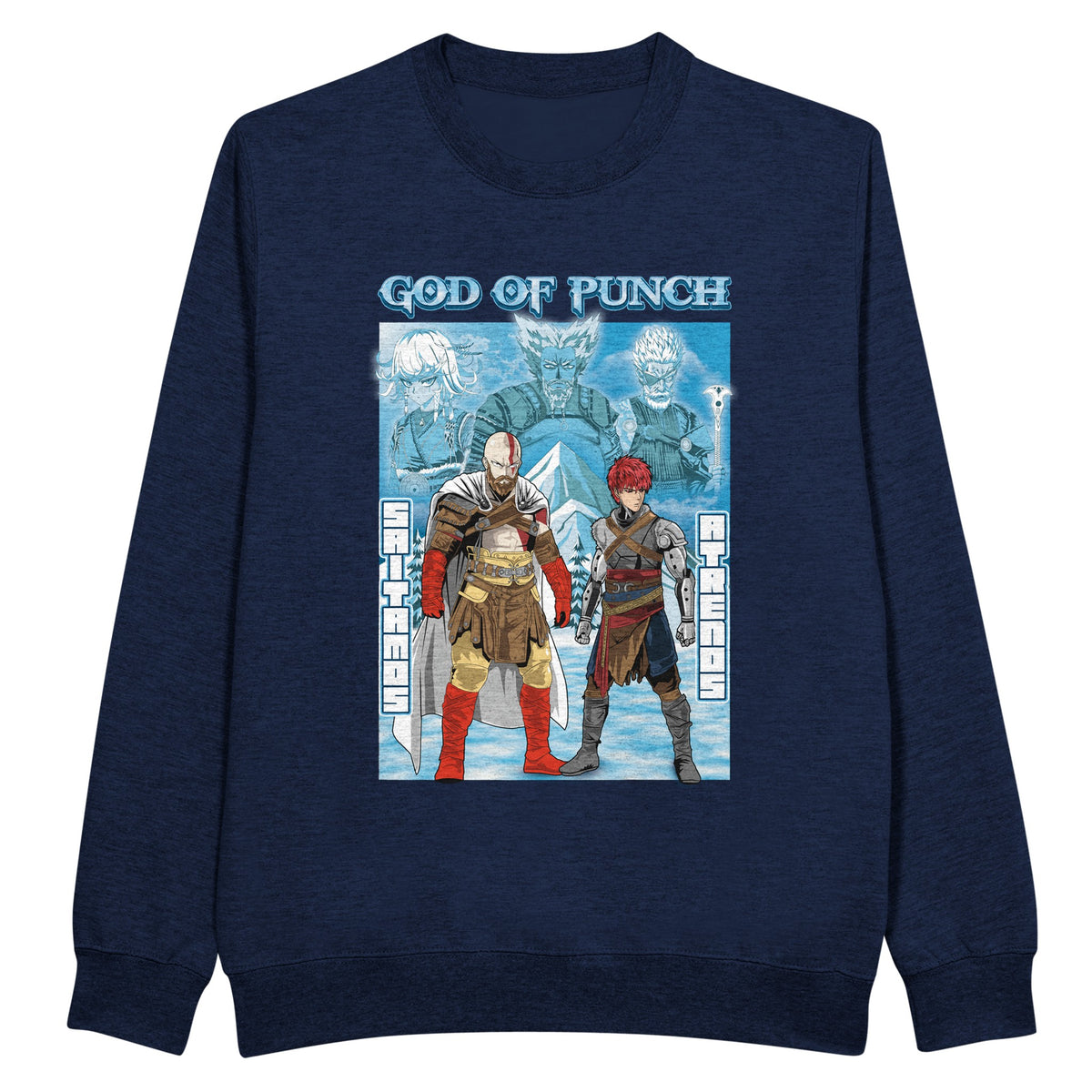 God of War Ragnarök (One-Punch Man) - Premium Sweatshirt | UnrealGeeks - UnrealGeeks