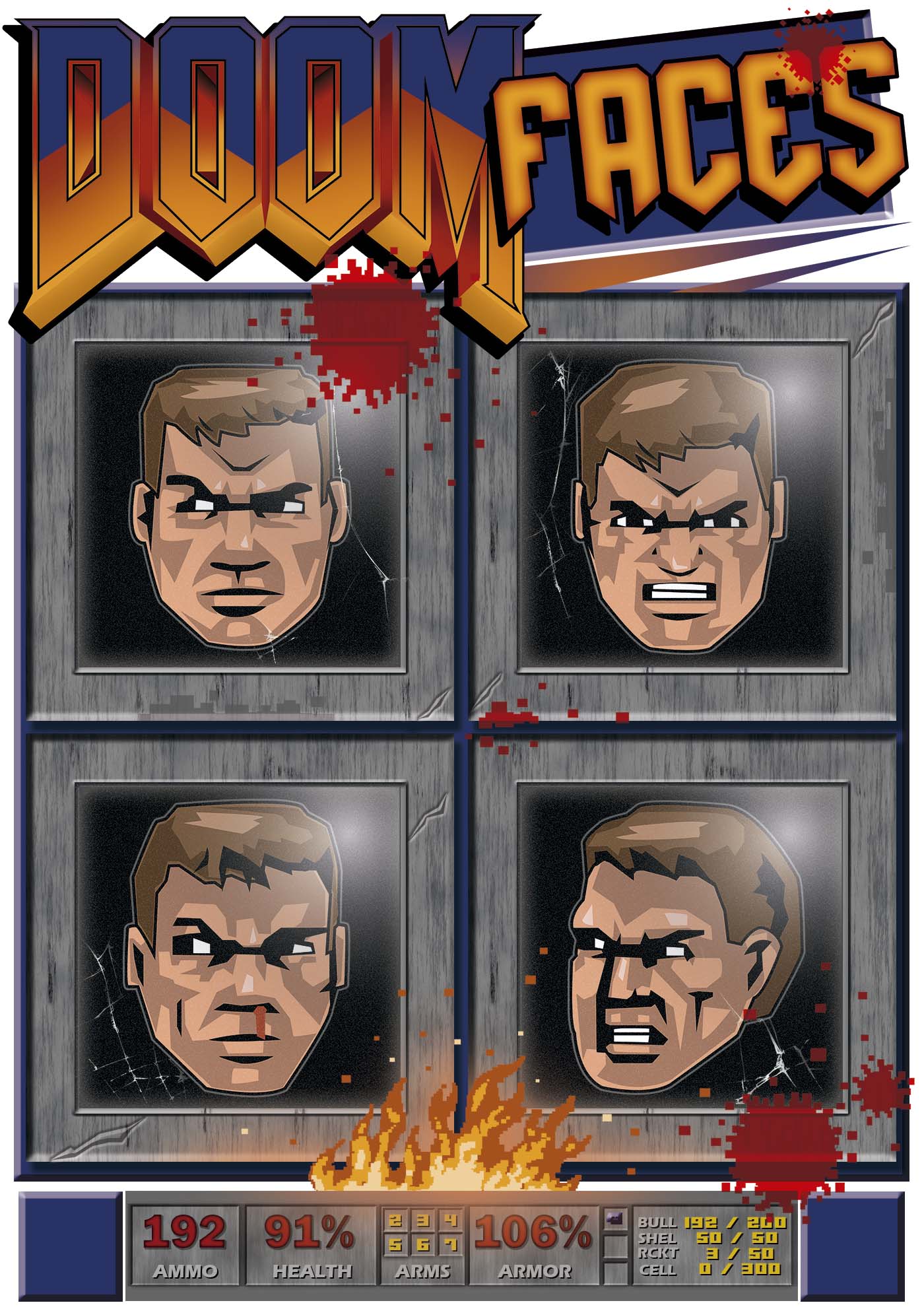 Doom faces game 
