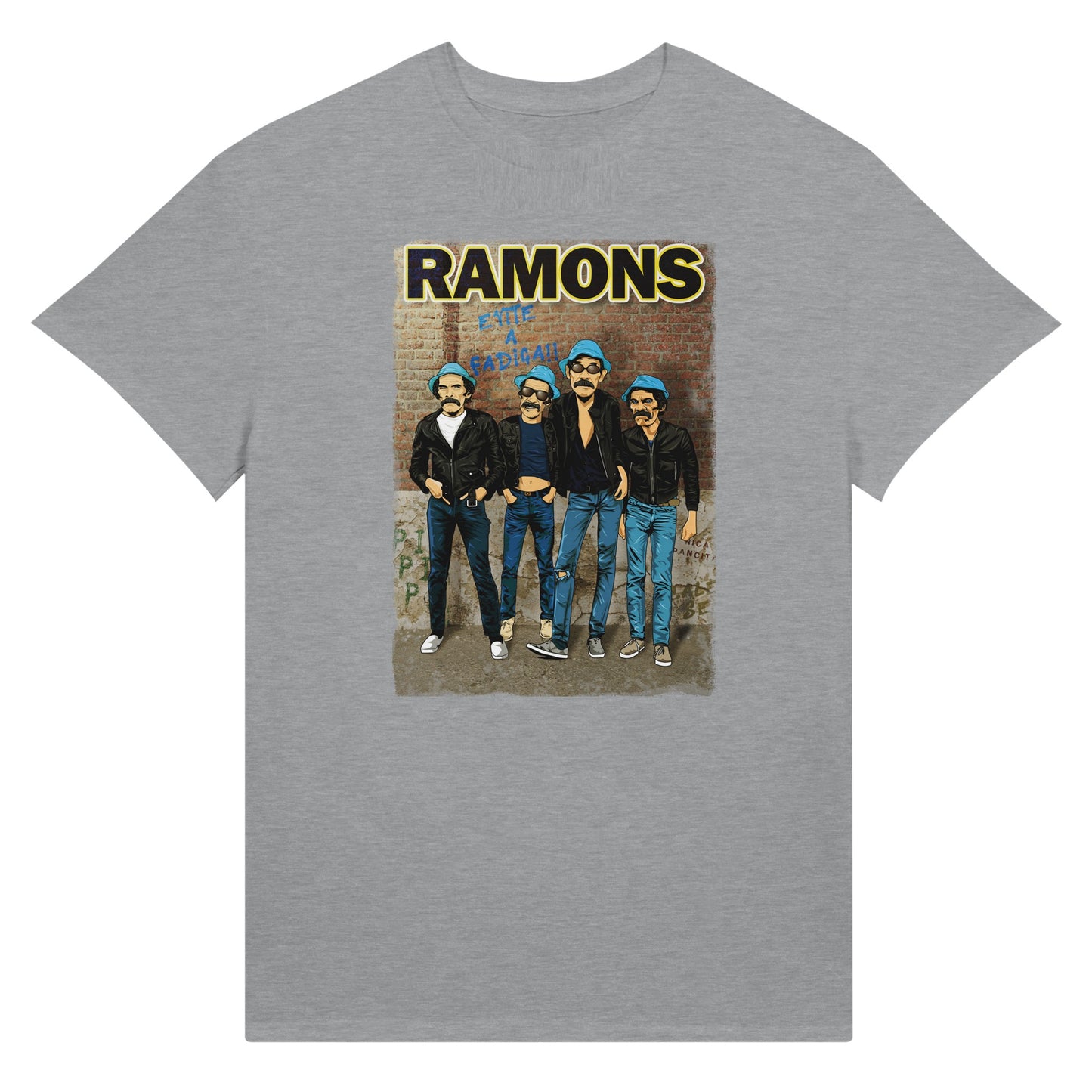 Grey Don Ramon (El chavo del 8) and Ramones band album cover