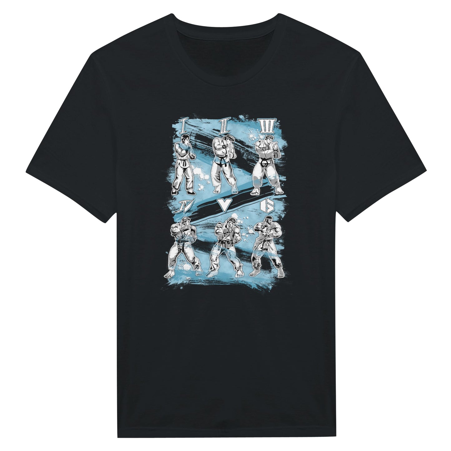 Black T-Shirt StreetFighter game Ryu 