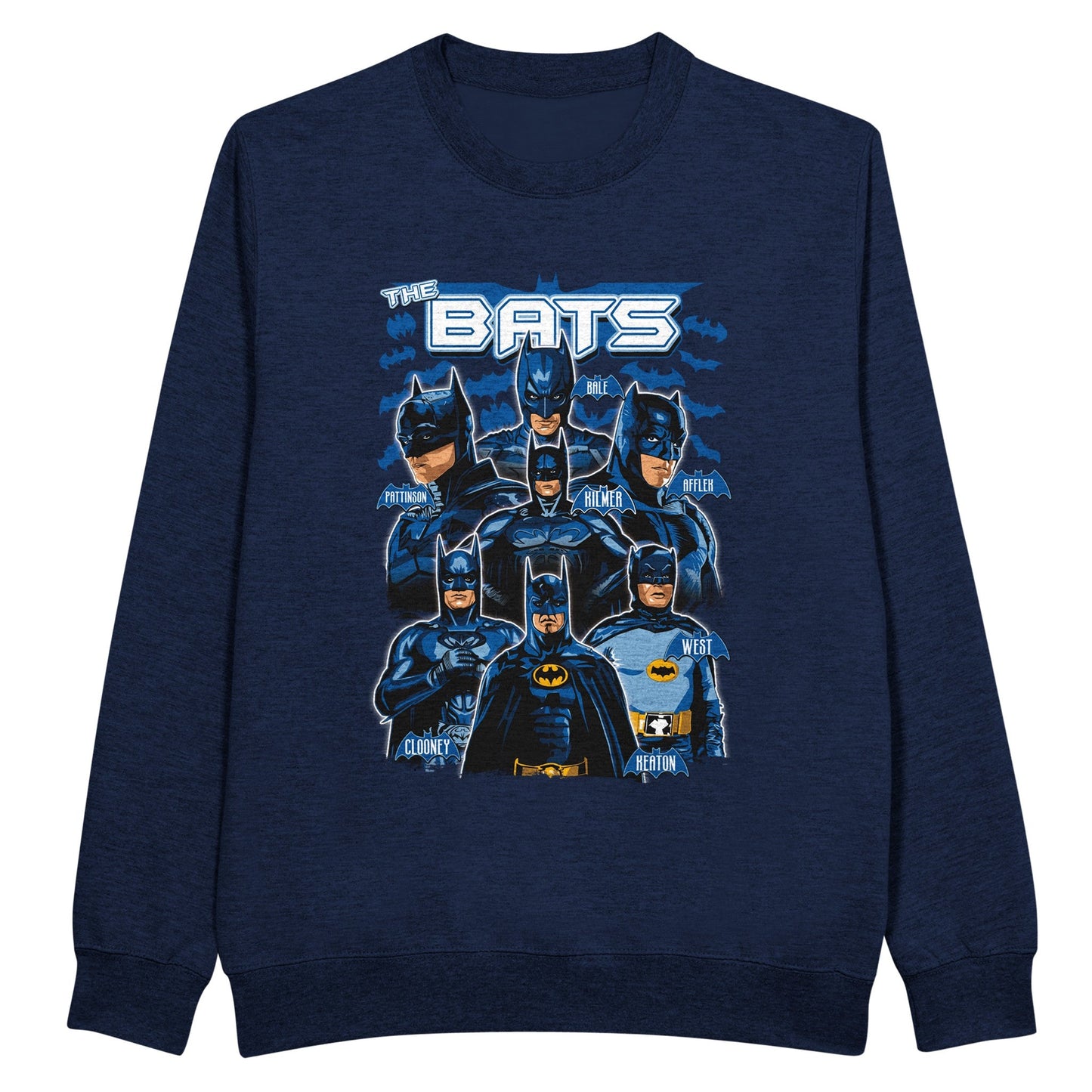 Batman actors navy blue sweatshirt