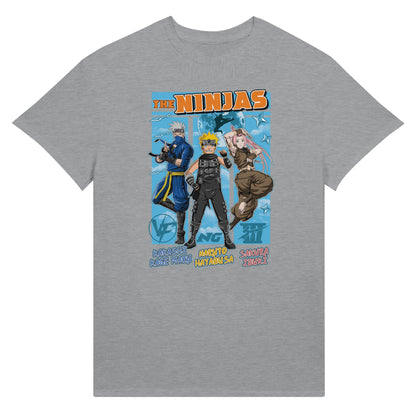 The ninjas anime grey t-shirt Naruto Kakashi and Sakura 