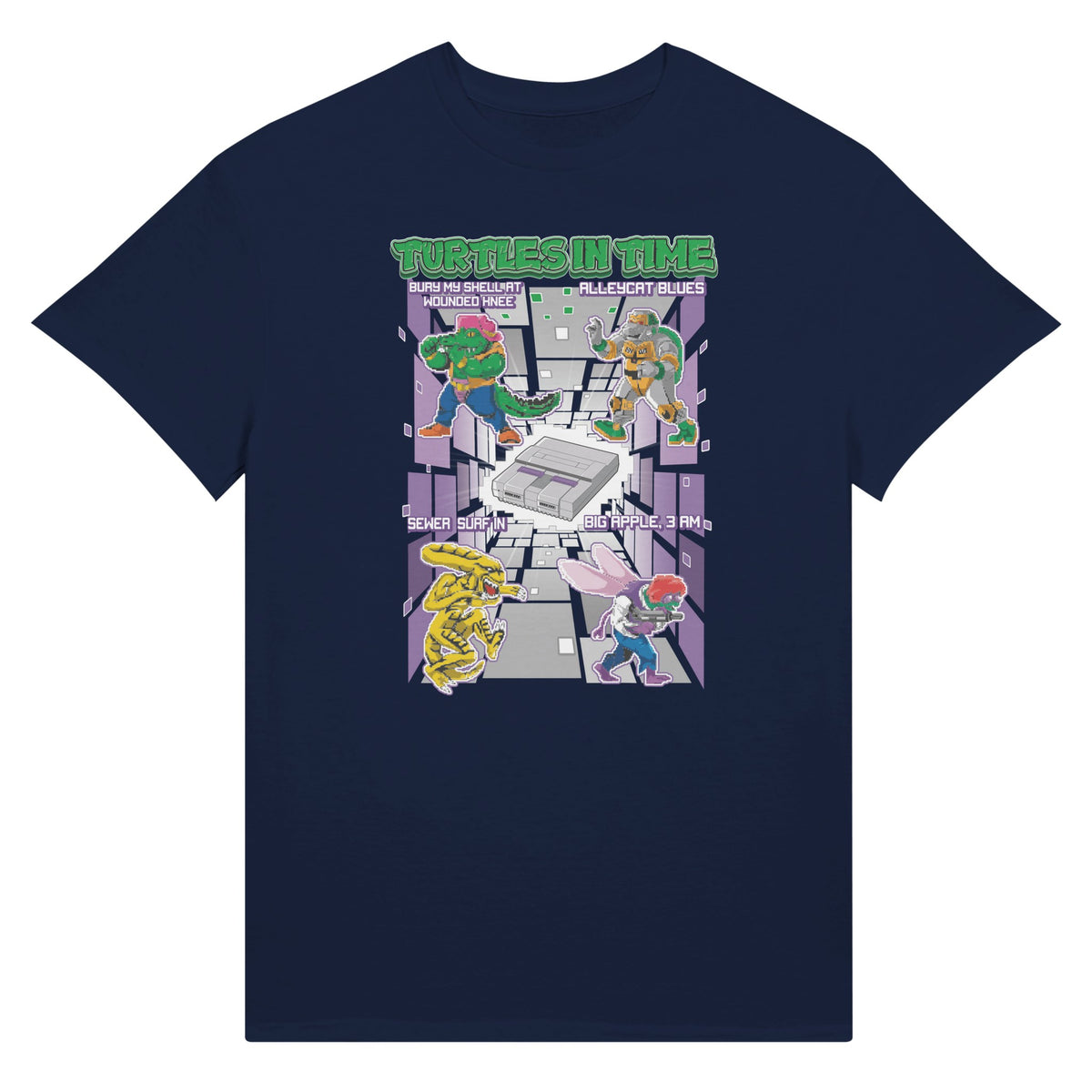 Teenage Mutant Ninja Turtles game t-shirt navy