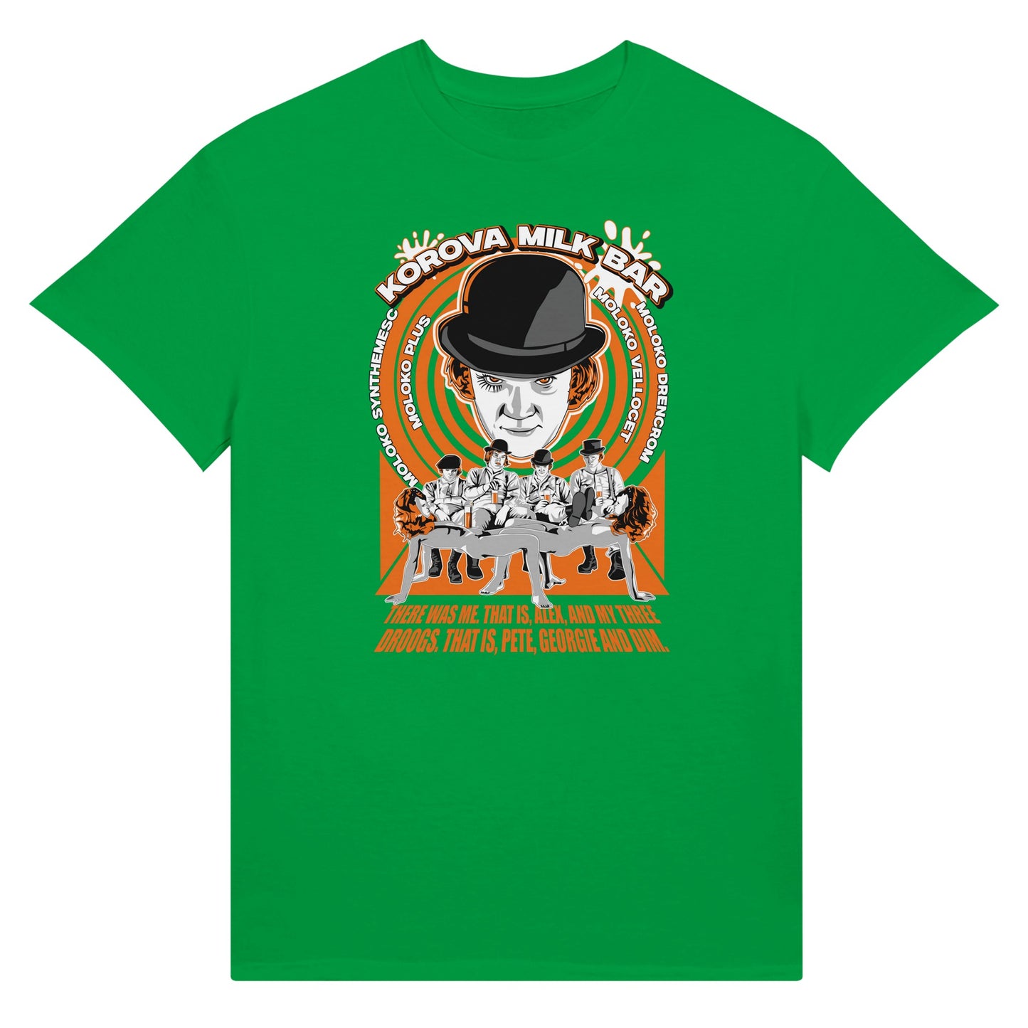 A clockwork orange green t-shirt