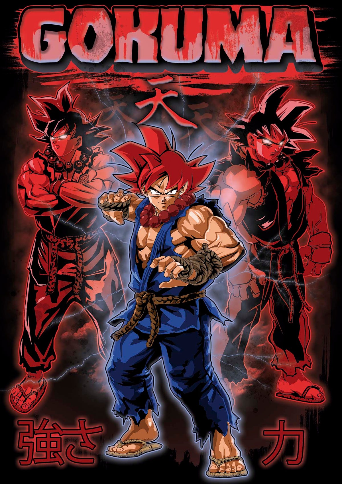 Goku - Akuma Premium Sweatshirt | UnrealGeeks - UnrealGeeks