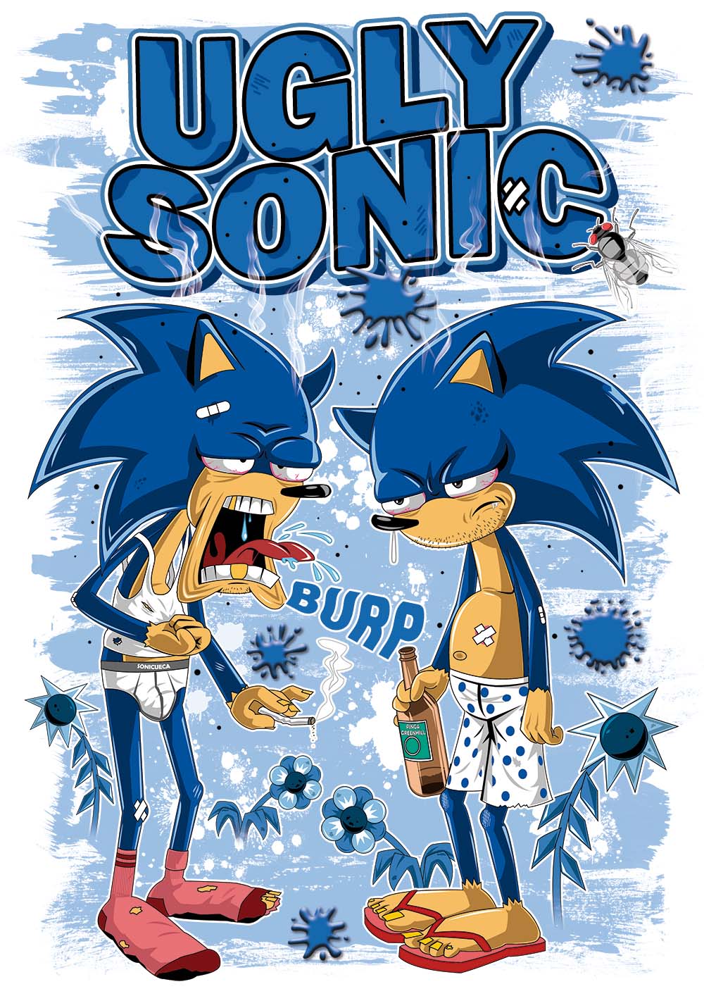 Ugly Sonic - Ultra Cotton T-shirt | UnrealGeeks - UnrealGeeks